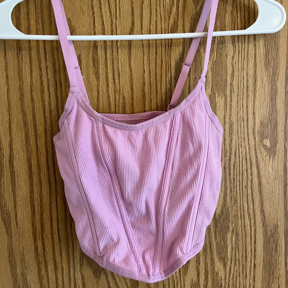 pink corset top